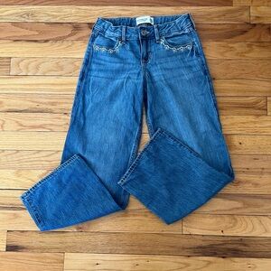 Abercrombie Kids Blue Jeans with Embroidered Pockets